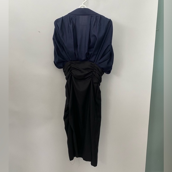 Jaquemus La robe Madame midi dress black Navy Wool 40 - Picture 6 of 9